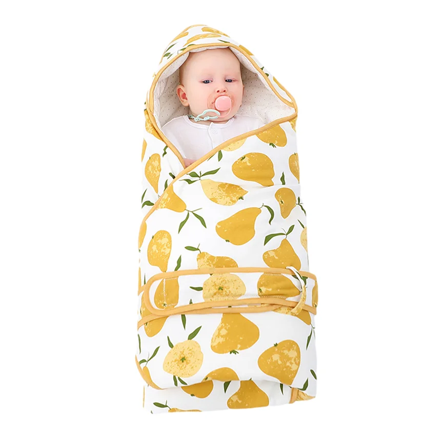 

Winter Baby Blanket Cotton Newborn Swaddle Wrap Four Seasons Warm Infant Sleeping Bag Toddler Sleepsack for Stroller Bed 90X90Cm