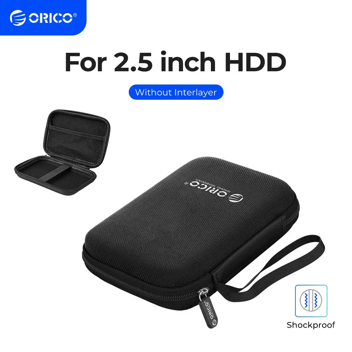 Portable Hard Drive Bag ORICO 2.5 inch Protection Bag For Power Bank HDD SSD Hard Disk Drive Portable Protector Enclosure Case Camo Gray/Blue/Black hard drive box,hard drive case,electronic accessories case,digital accessories bag