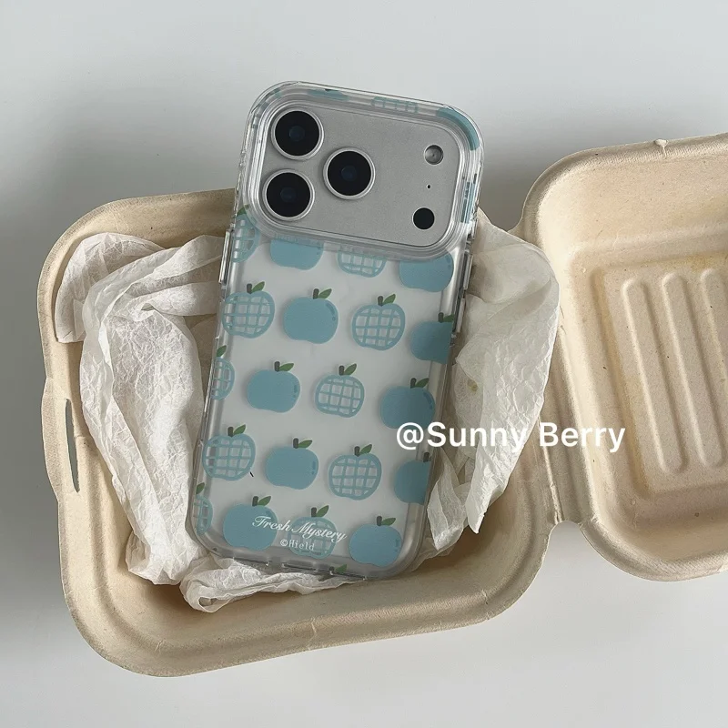 Minimalist Korean Design Cute Blue Phone Case Cover