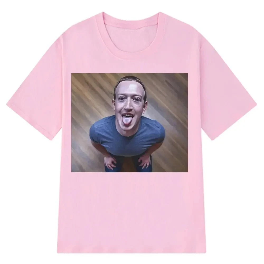 Funny Brain Rotting Expression T-shirt Mark Zuckerberg Good Joke T-shirt for Women Short-sleeve T-shirt 5