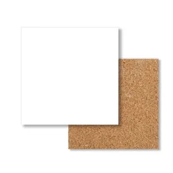 Non - Slip Heat Resistant Cork Ceramic Coaster Set for Table Protection and Decoration (Square)