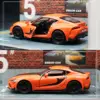 Fast 9 1/36 Toyota GR Supra Racing Car Toy For Children Welly RMZ City Diecast Alloy Miniature Model Collection Gift for Boy Kid 3