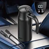800ml Smart Car Kettle 12V/24V Universal Temperature Adjust Electric Kettle Travel/RV Insulated Kettle With Cigarette Lighter 1
