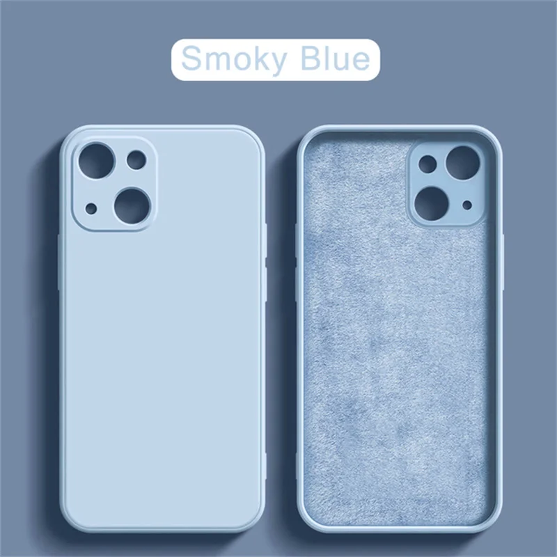 thumbnail image 1 of Original Square Liquid Silicone Phone Case For iPhone 15 14 13 12 11 Pro Max Mini XS Max X XR 8 7 Lens Protection Cover Coque, 1 of 5