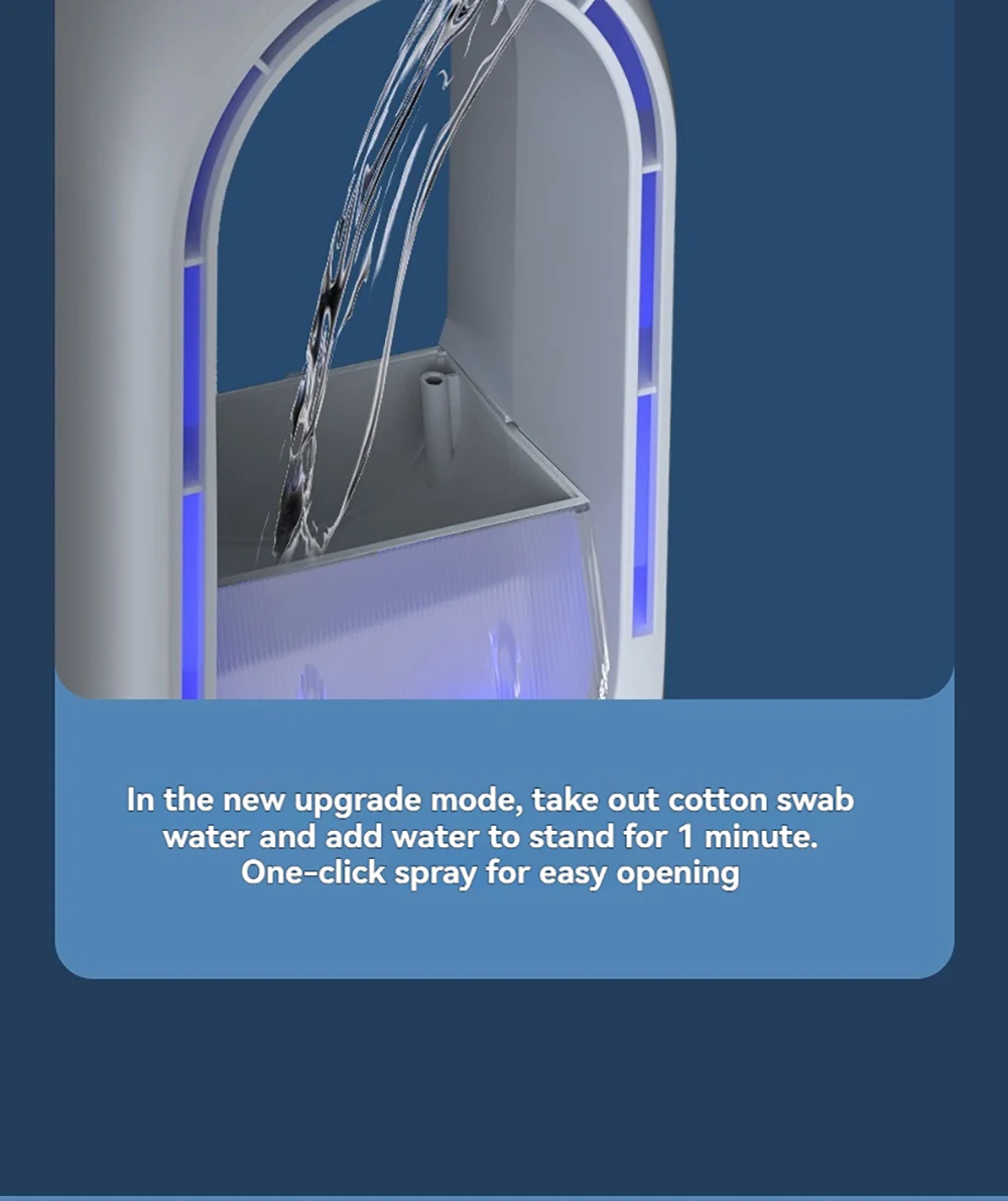 Mini Air Cooler Humidification Cooling USB Silent Timed Air Conditioning Fan Colorful Lights Night Light Led Screen 6 Wind Speed