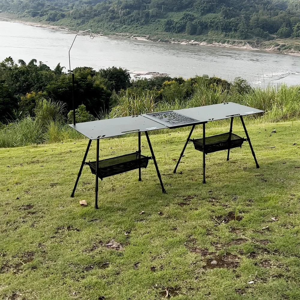 Camping IGT Table Aluminum Alloy Lightweight Tactical Table Liftable Portable Folding Outdoor Picnic Camp Table New