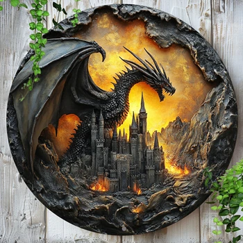 Dark Dragon Wooden Wall Sign 1