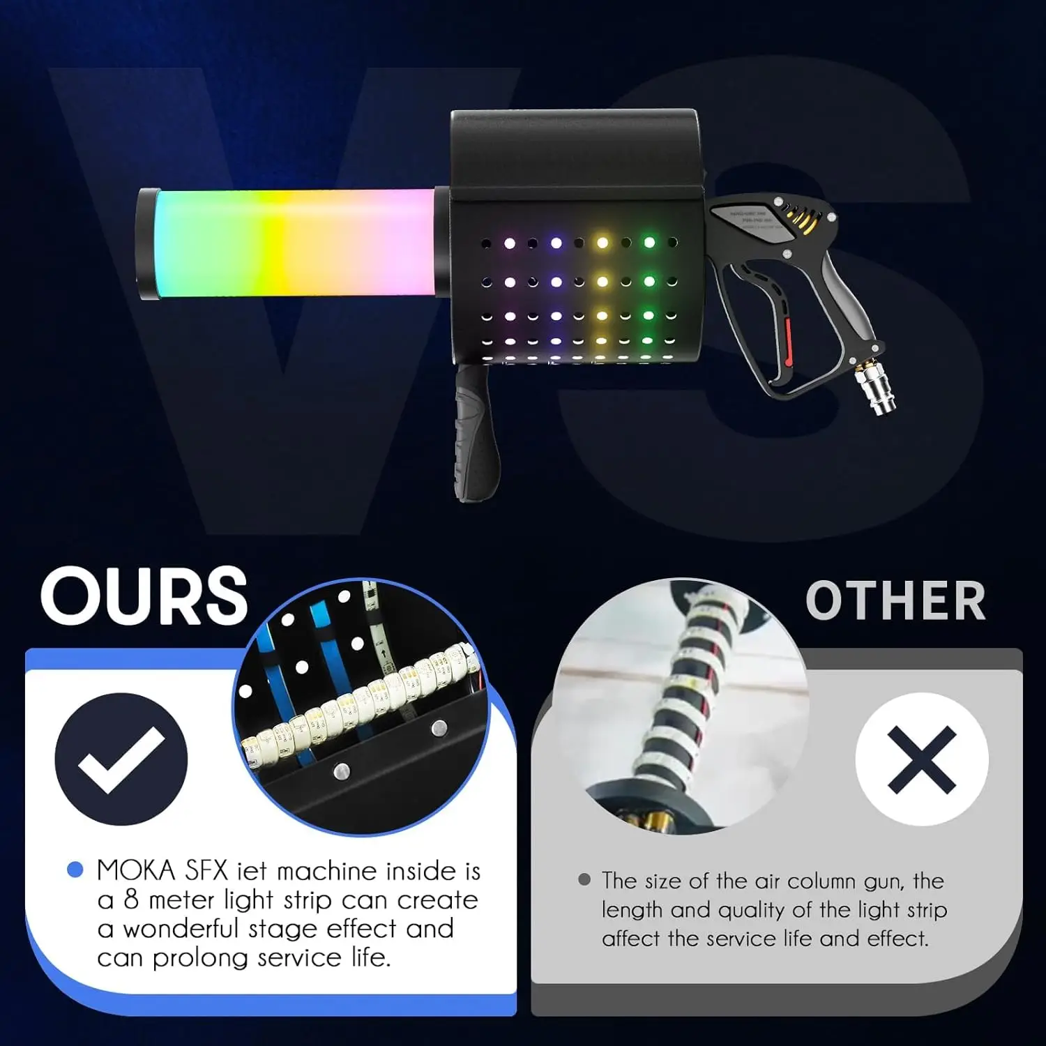 Stage Equipment CO2 Gas Column Color Paper Spray Gun Color Dj Fog Column Spray G