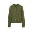 Autumn Women's Casual Wool Solid Color Round Neck Long Sleeve Loose Cardigan Sweater 6