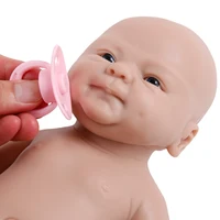 IVITA 14inch Unpainted Full Body Silicone Bebe Reborn Girl "coco" Doll with Magnet Pacifier Lifelike Baby DIY Blank Kids Toys 2
