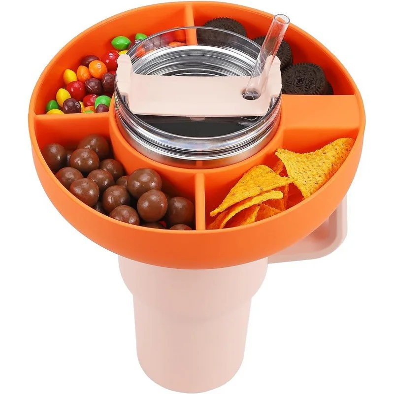 Silicone bowl for snacks with ASA: tray ring for portable snacks, comfortable and folding for easy food storage 6