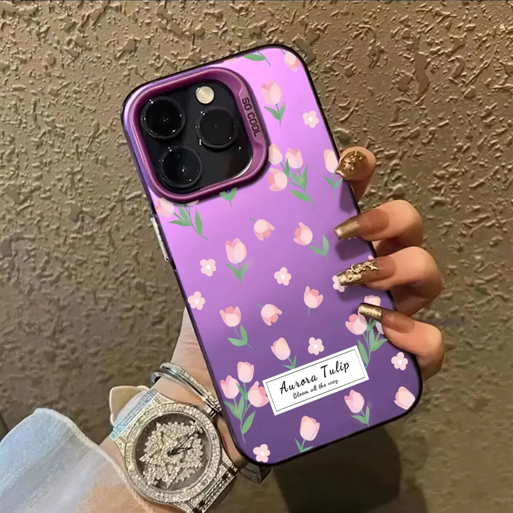 Shockproof IMD Flower Design Phone Case