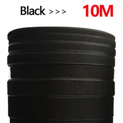 Versatile Non - Adhesive Hook and Loop Nylon Fabric Strips for Sewing and DIY Accessories (Black 10Meter)