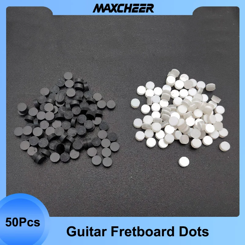 

50pcs Guitar Fretboard Dots Fingerboard Markers Inlay Dots ABS Acrylic Fret Inlay Dots Diameter 6.3 6.0 5.0 4.0 3.0MM