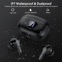 New Wireless Earbuds HiFi Stereo Headphones BT5.3 with ENC Noise Cancelling 48H LED Display Ear Buds IP7 Waterproof Earphones 2