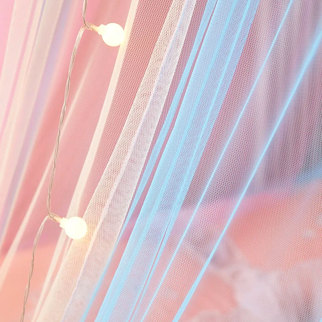 Princess Bed Canopy Rainbow Mosquito Net Ceiling Bedroom Decor_voghion.com