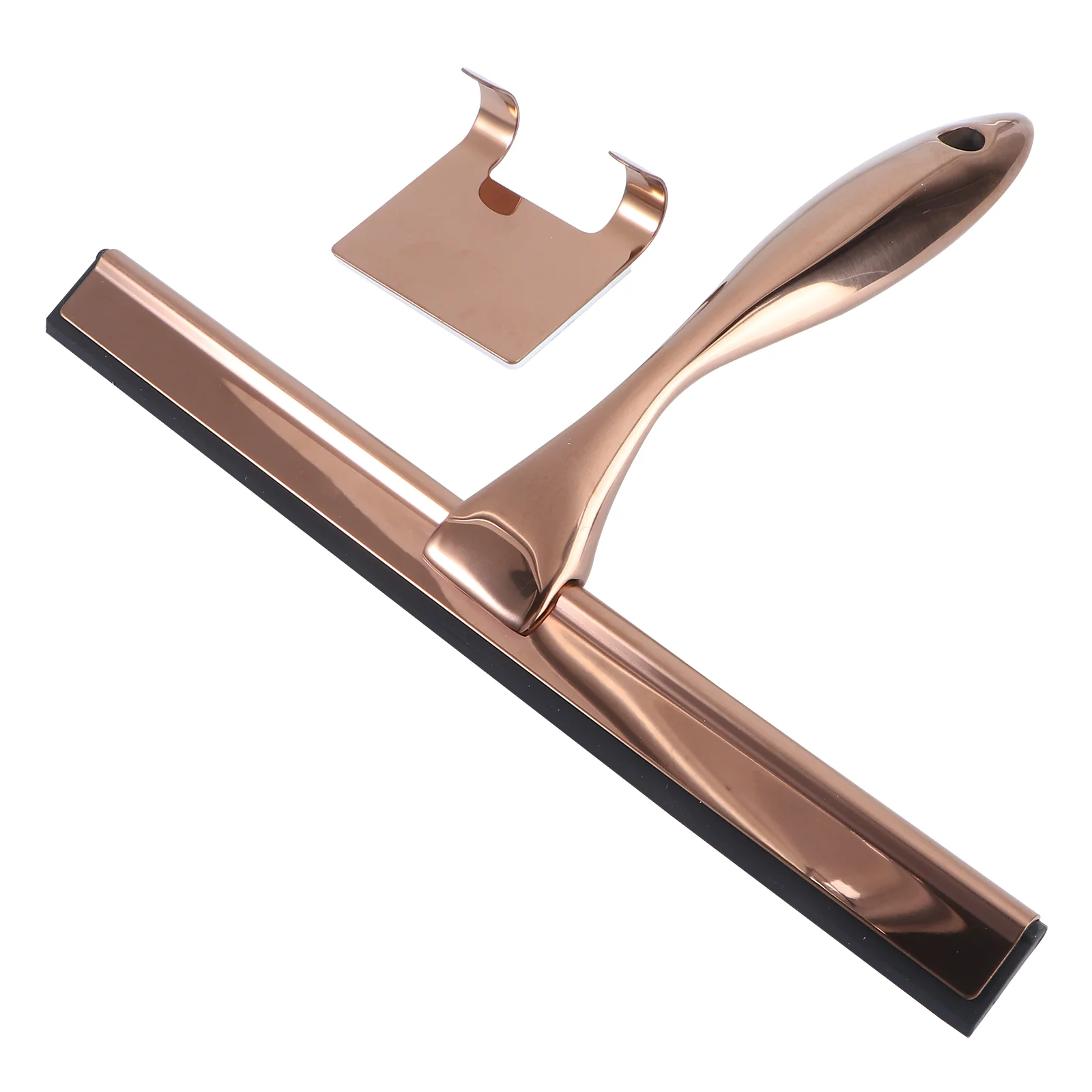 

Stainless Steel Glass Wiper Bronze Silicone Home Bathroom Scraper Cleaning Tool for Car Multipurpose Wipers Spatula