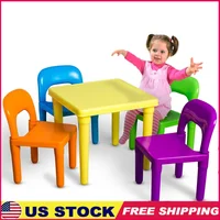 Kids Activity Table Chair Set Play Furniture Durable BPA Free Plastic Non Toxic Water Resistant Easy Assembly Educational Toy 1