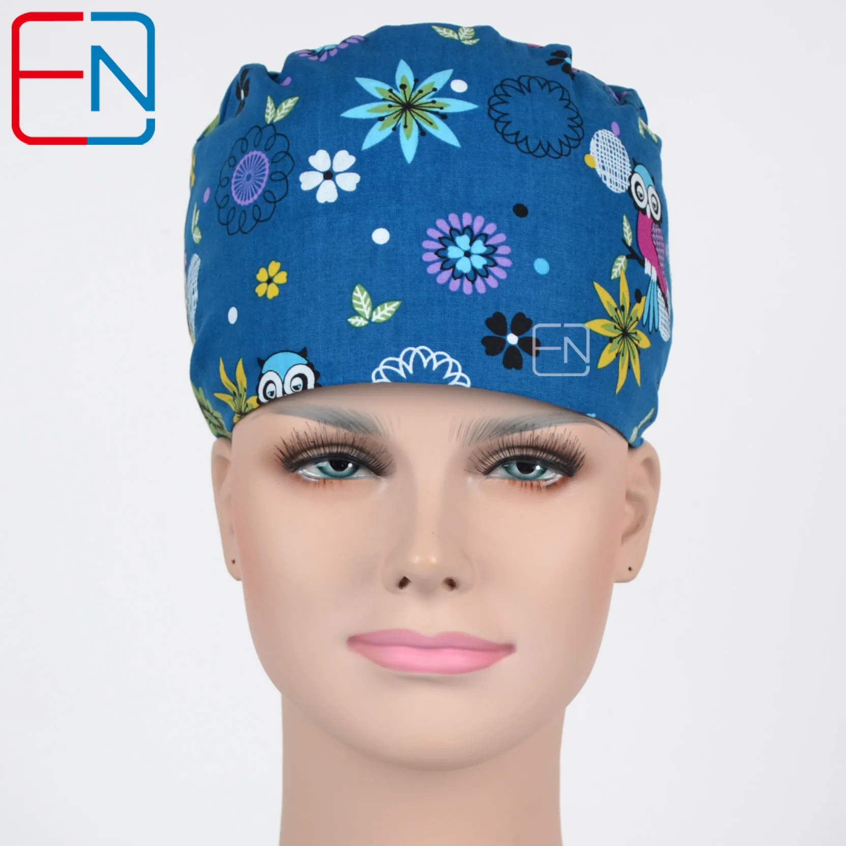 Unisex Surgical Scrub Caps 100 Cotton Medical Hats L Size For Longer