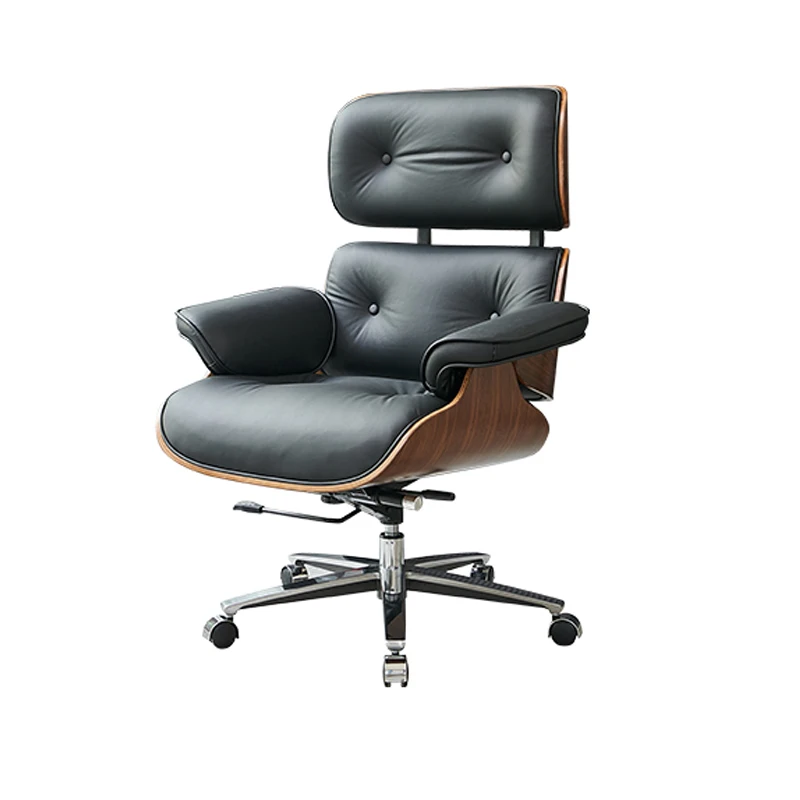 Nordic Reclining Chair Leather Computer Office Chair Single Sofa Desk