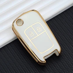 Premium TPU Car Smart Key Shell Cover Fob Holder (White Case)