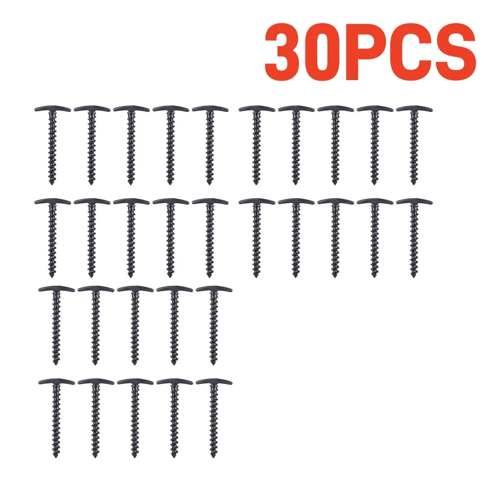10-Pack Windproof Outdoor Camping Tent Pegs - Durable Screw Anchor Stakes