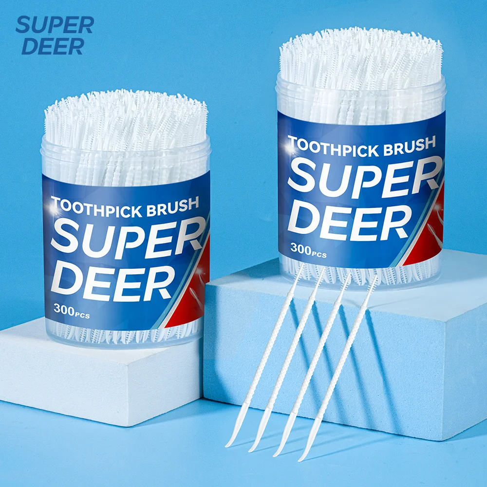300 PCs Boxed Toothpick Brush Plastic Toothpick Disposable Household Interdental thumbnail 5