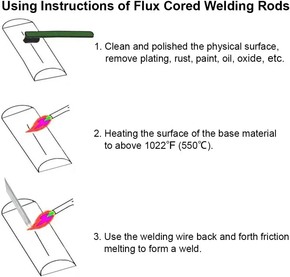 Low Temperature Easy Melt Aluminum Universal Welding Rod Cored Wire Rod Solder for Propane Torch No Need Solder Powder
