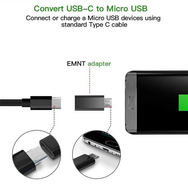 Type C Female To Micro USB Male Adapter Connector USB TypeC Micro USB Charger Adapter Converter for Android Huawei Xiaomi Iphone