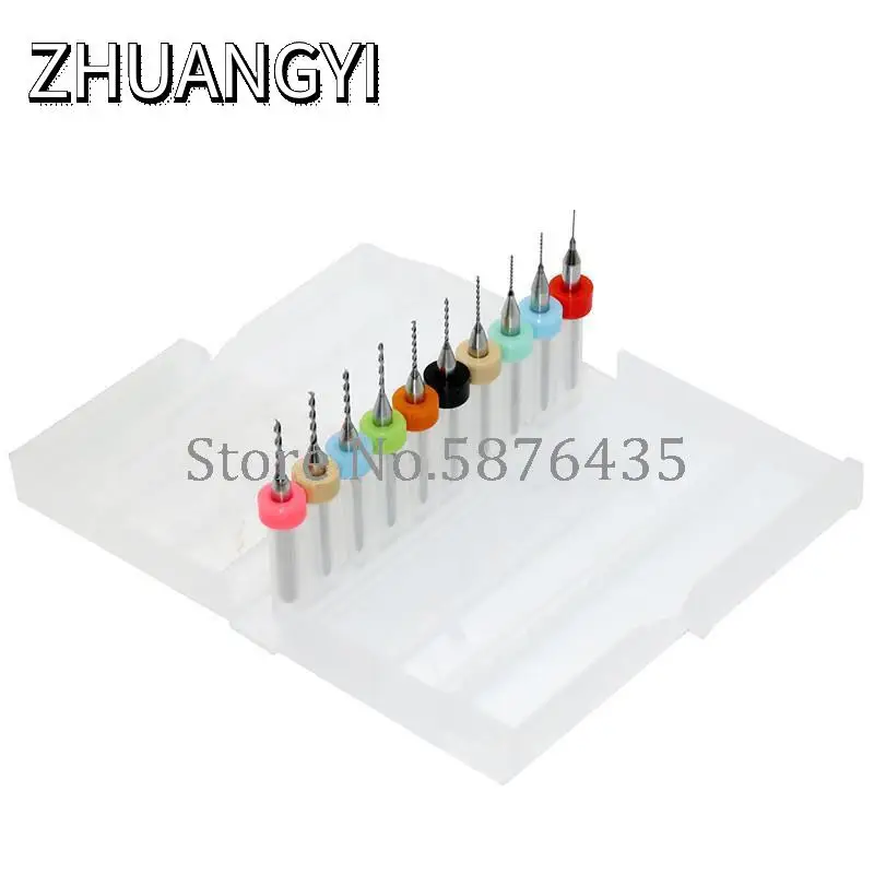10pcs 0.3mm to 1.2mm PCB mini drill Bit tungsten steel carbide for print circuit board cnc Bits Machine |