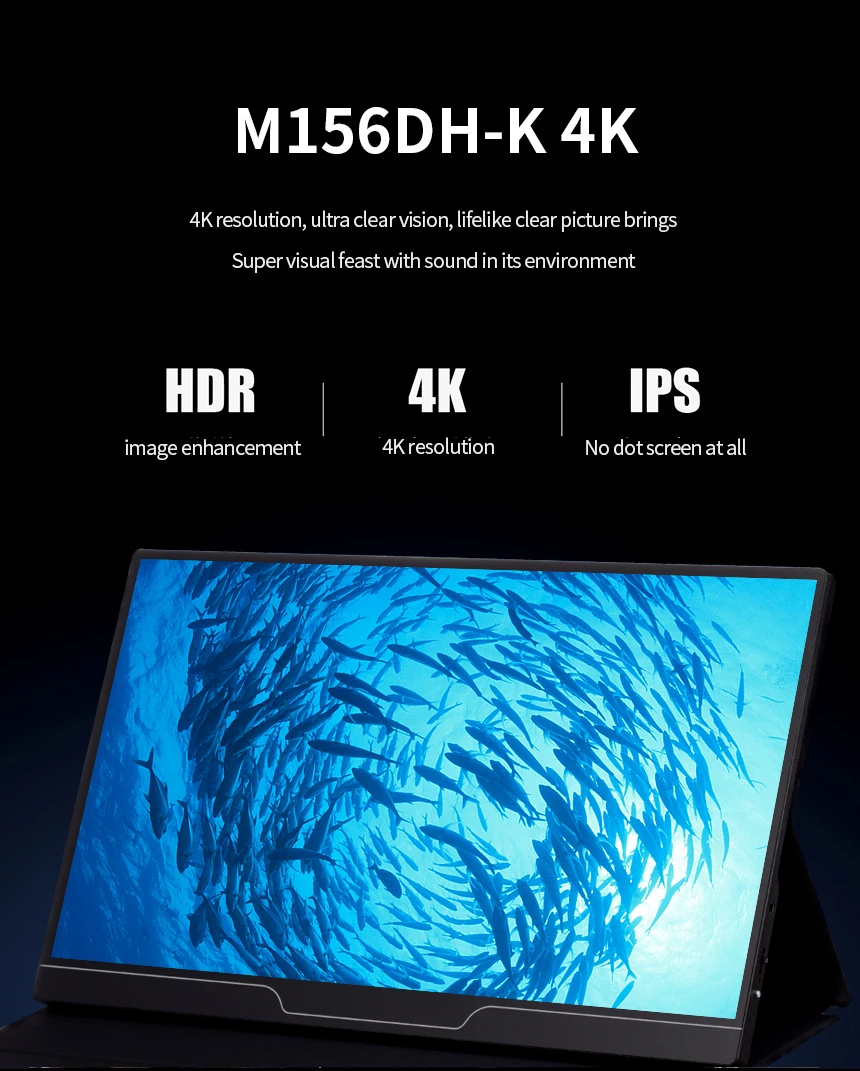޴  USB CŸ HDMI ȣȯ ǻ , PS4 PS5 ġ Xbox ̹ Ʈ ޴, 15.6 ġ, 4K, 1080P, 60HZ