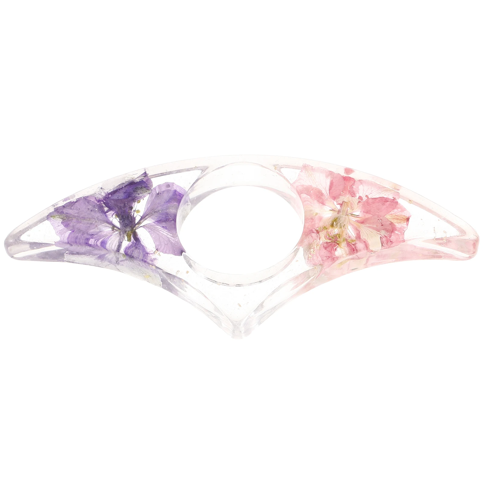 Creative Dried Flower Thumb Bookmark Transparent Ring For Reading Accessories Book Lovers Teachers Students Floral Bookclip Book