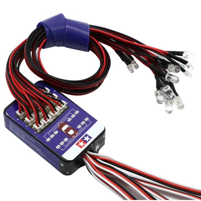 12 Ultra LED Simulation Clignotant Lumière Vive Modèle RC Système De Kit De Lumières Pour 1/10 1/8 RC Dérive HSP TAMIYA CC01 4WD RC Voiture Camion