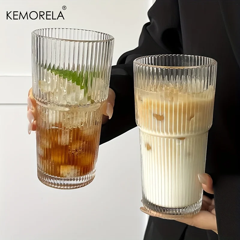600ml Stripe Glass Cup 4