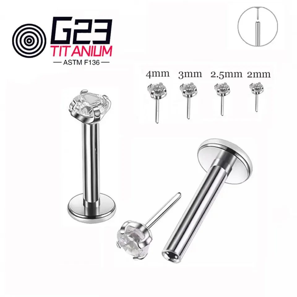 Piercing Astm F136 Threadless Threadless Earrings Threadless Labret