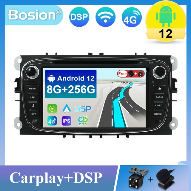 8G+256G 2 Din CarAutoradio Multimedia Player DVD Android 12 For Ford Focus/ Mondeo/S/C-MAX/Galaxy/Kuga GPS Carplay+DSP - AliExpress
