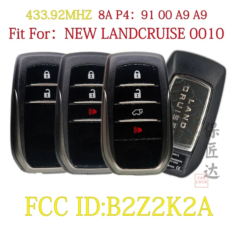 

BaoJiangDd Smart Key Fit For Toyota 2020 NEW Land Cruiser 433MHz 8A 61E976-0010 FCC ID: B2Z2K2A Land Cruiser Keyless Car Key