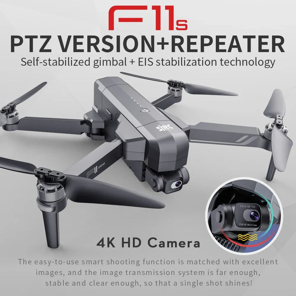 SJRC F11S PRO Drone With 4K Camera 5G WiFi GPS Quadcopter Brushless 2-Axis Gimbal Remote Control Aircraft Foldable RC Airplane 5