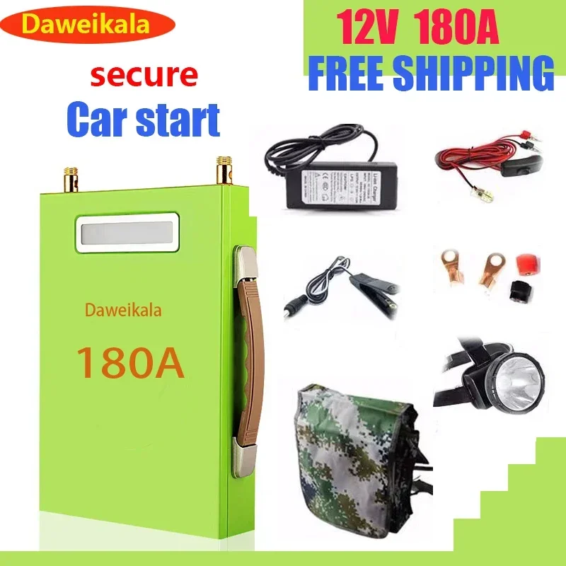 

Large Capacity 12V180AH Lithium Battery Portable Power Station Solar Generator Battery DC Outdoor Camera Emergency Power Supply