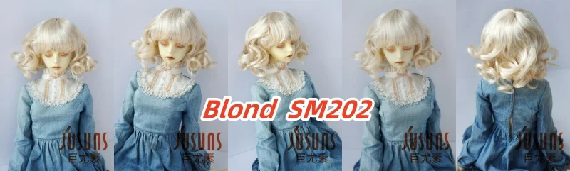 JD164 Kurze Lady Curls Synthetische Mohair BJD Perücken 5-6" 6-7" 7-8" 8-9" 9-10" 10-11" YOSD MSD SD DOD QBaby Blythes Puppenzubehör – Detail 33
