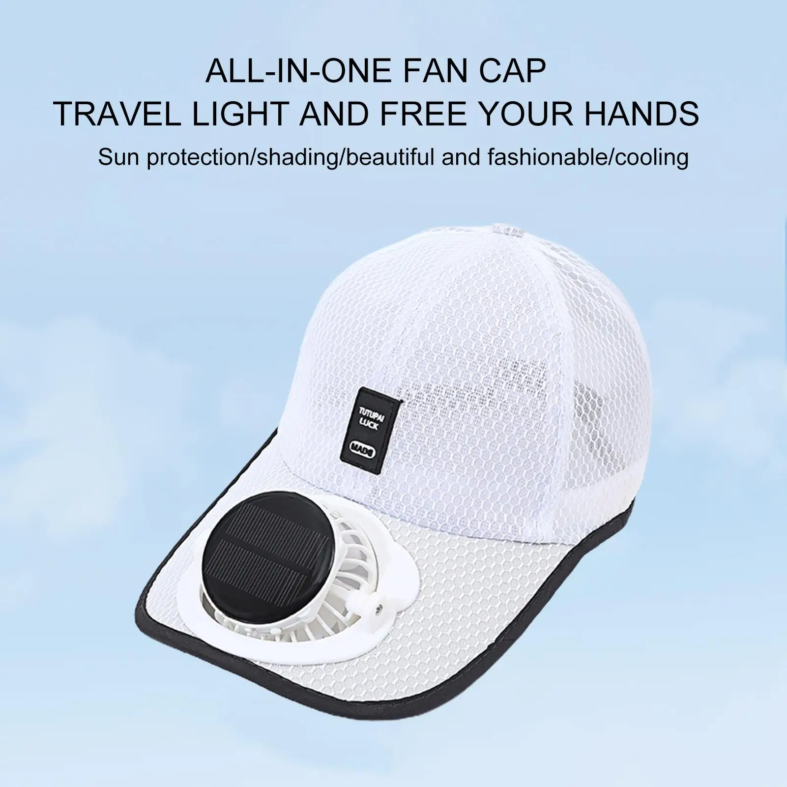 gorra con ventilador, sombrero con protección solar para exteriores, ventilador recargable por USB, gorras de béisbol, protector solar de verano, 1 ud. &raquo; gorra con ventilador