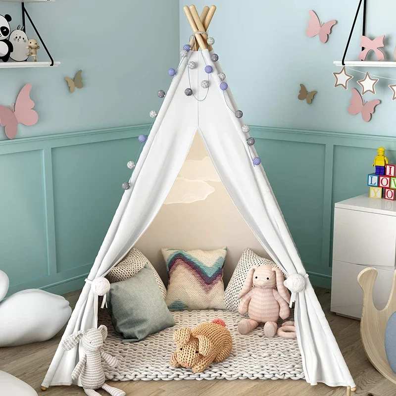 1.8m Teepee Tent for Kids Indoor Outdoor Tipi Child Tent Play House Wigwam for Children Tent House 3