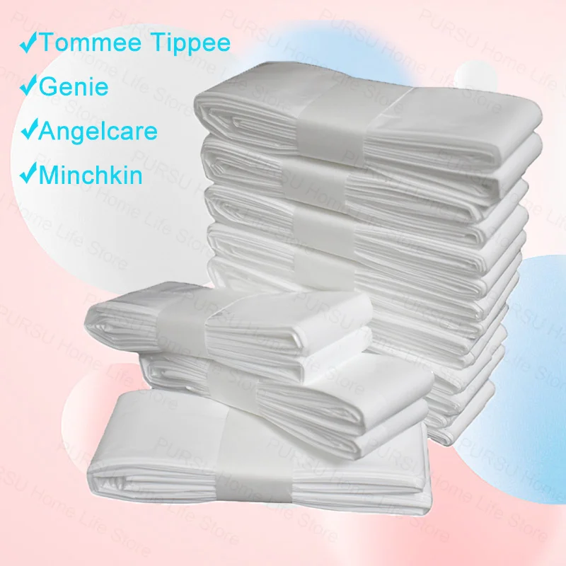 1/5/10Pc White Baby Diaper Pail Refills Bags For Angelcare Trash For Sangenic Tommee Tippee For twist & click For Genie