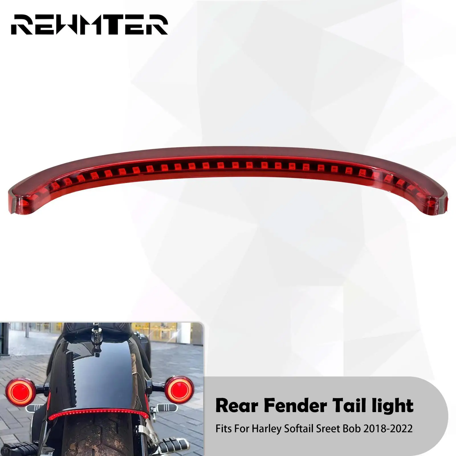 販売実績No.1 USテールライト 統合LEDオートバイリアフェンダーランニングブレーキストップリアテールライトランプ Integrated