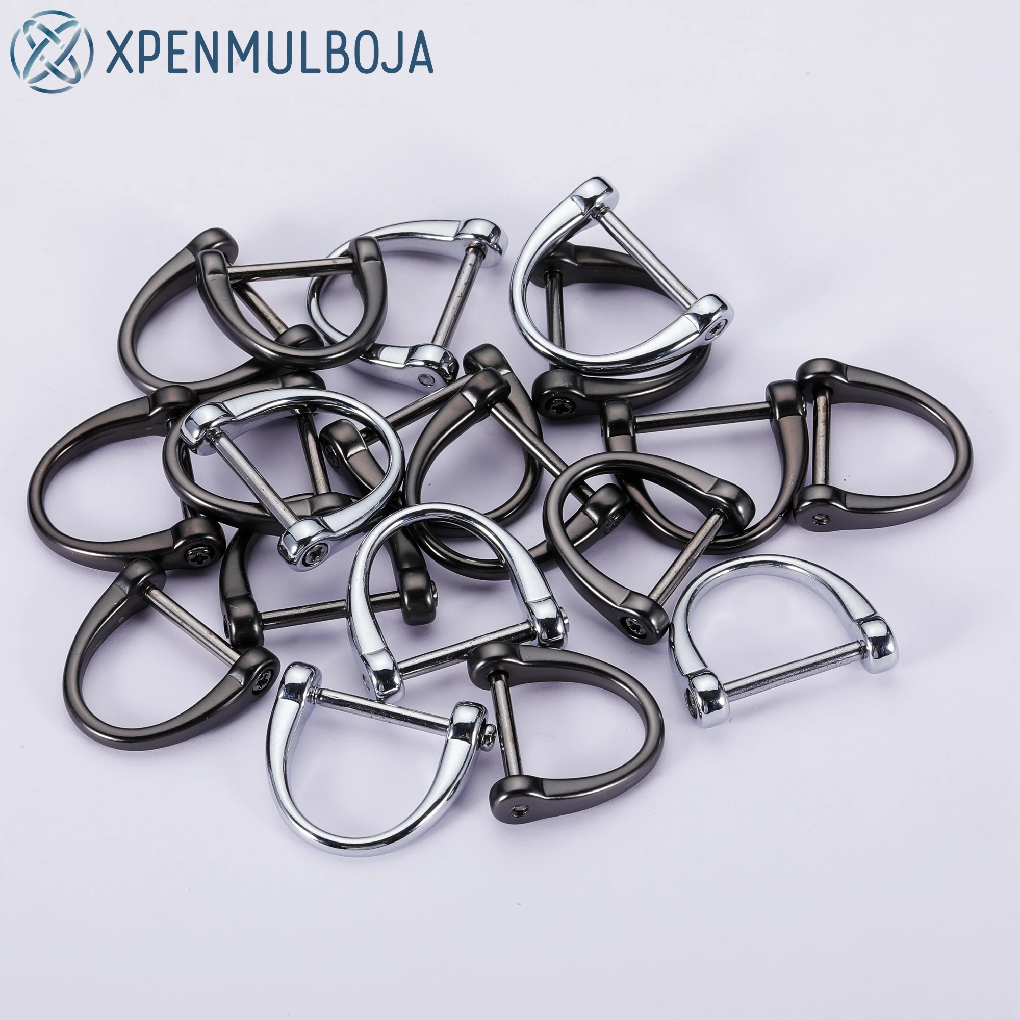1/3/5pcs Horseshoe Clasp Metal Car Key Ring Anti-Lost Zinc Alloy D-Type Buckle Metal Hardware Accessories Simple Practical Gift