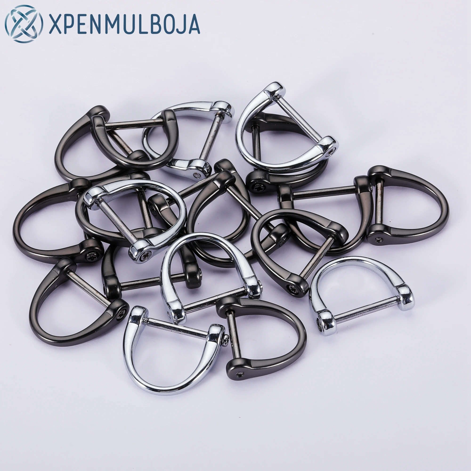 

1/3/5pcs Horseshoe Clasp Metal Car Key Ring Anti-Lost Zinc Alloy D-Type Buckle Metal Hardware Accessories Simple Practical Gift