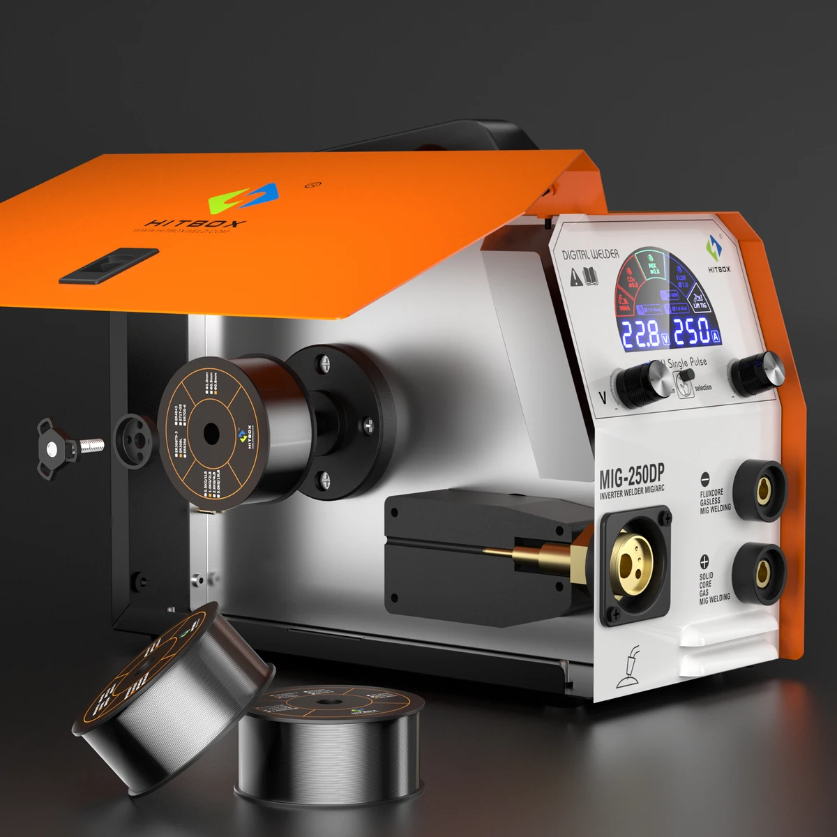HITBOX E71T-GS Flus Cored Wire 0.8mm 1Kg 1pcs Flux Cored Gasless MIG Welding Machine Accessories For All PrositionWeiding — view 2