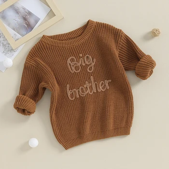 Embroidery Pullover Big Brother Sweater 2