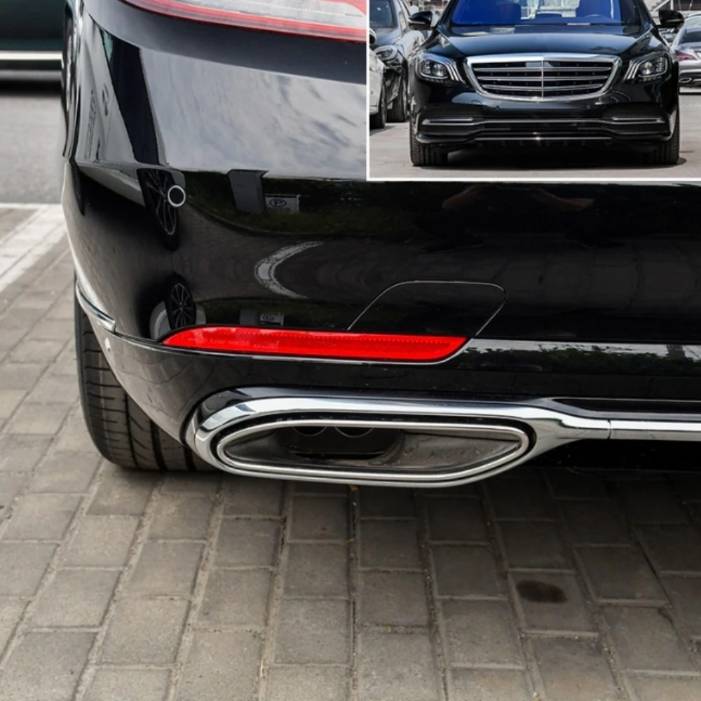 후면 범퍼 배기관 2228852900 2228853000 2228853100    벤츠 S 클래스 W222 S320 S560 S350 S450 S680 2018-2020