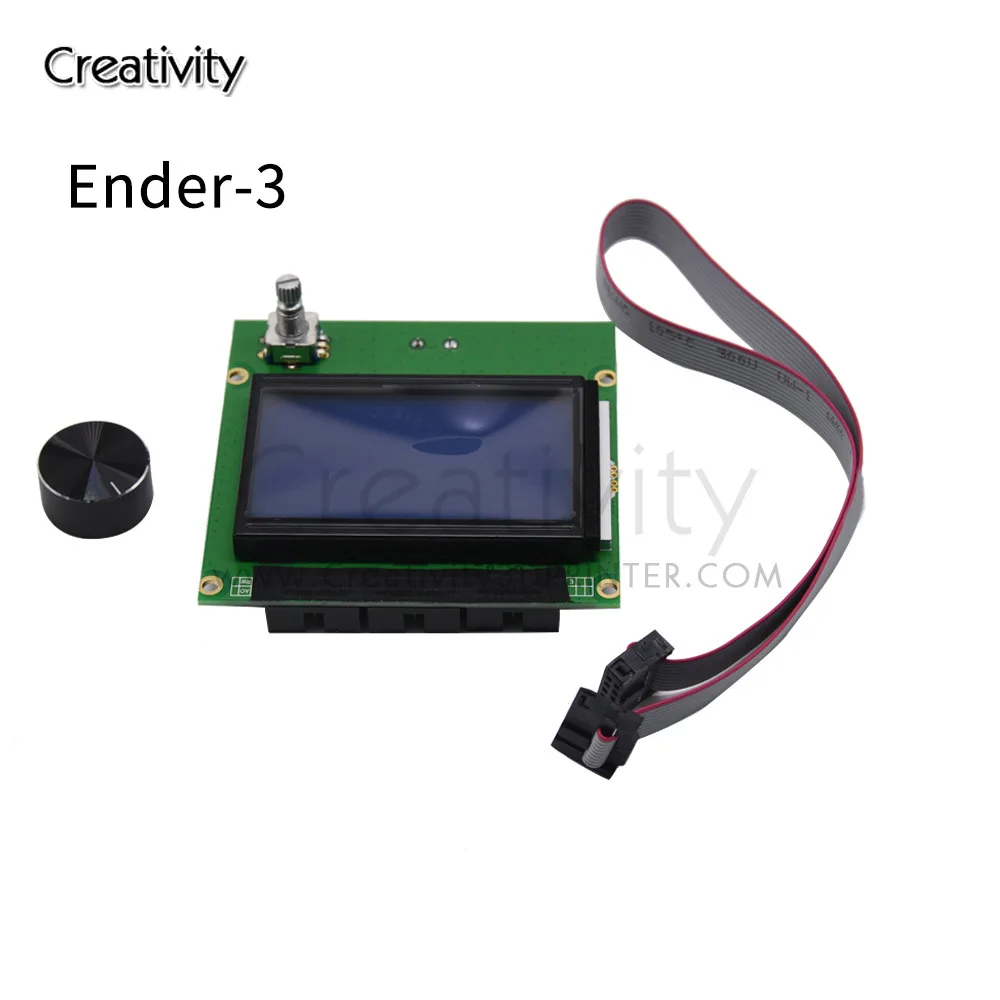 Eder 3/CR-10 Screen12864 LCD ekran 3D yazıcı parçaları ekran rampaları kablo ile akıllı mavi kontrol paneli kurulu